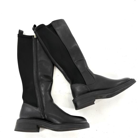 Kenneth Cole Reaction Annabelle Boots 7.5 Black NWOT Riding Knee High Tall Prep - Picture 4 of 10